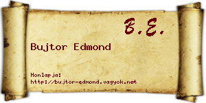 Bujtor Edmond névjegykártya
